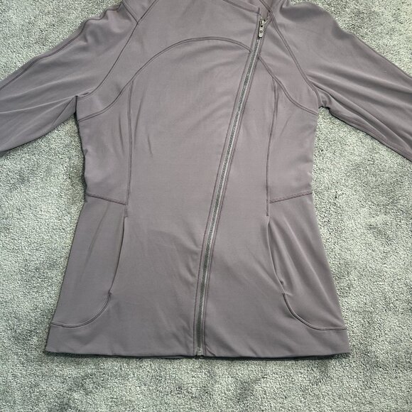 Lululemon Every Journey Hoodie Jacket Sz 12 Asymmetric Full Zip Frosted Mulberry - Picture 2 of 14